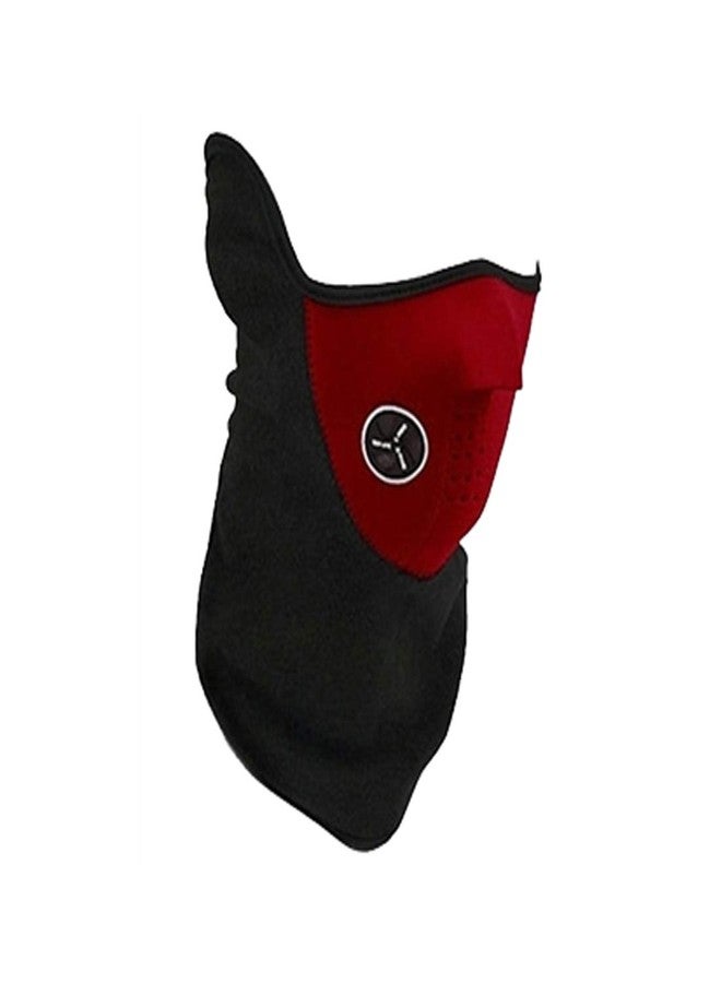 Futaba Outdoor Winter Fleece Half Face Mask - Red - Image 2